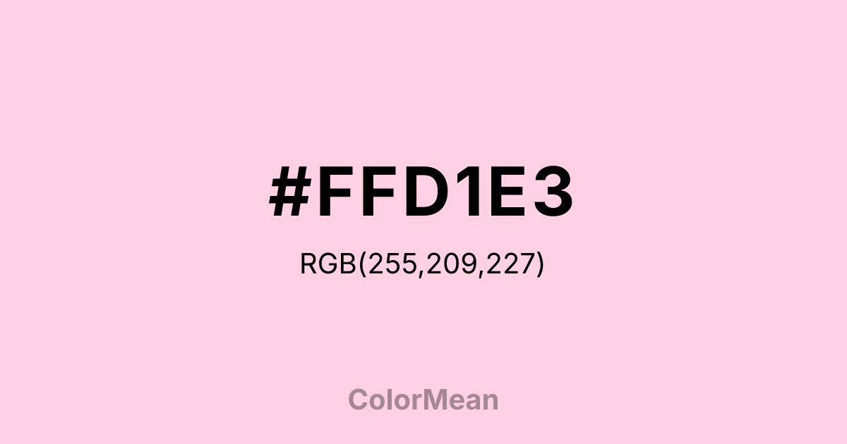#FFD1E3 color swatch