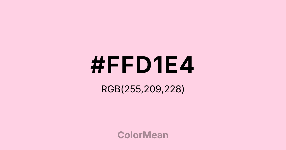 #FFD1E4 color swatch