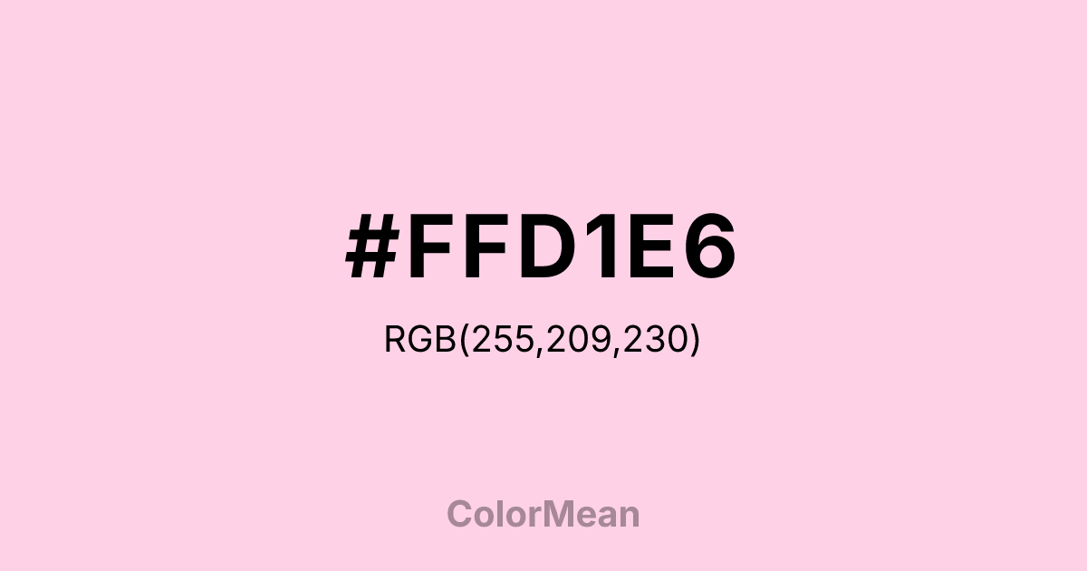 #FFD1E6 color swatch