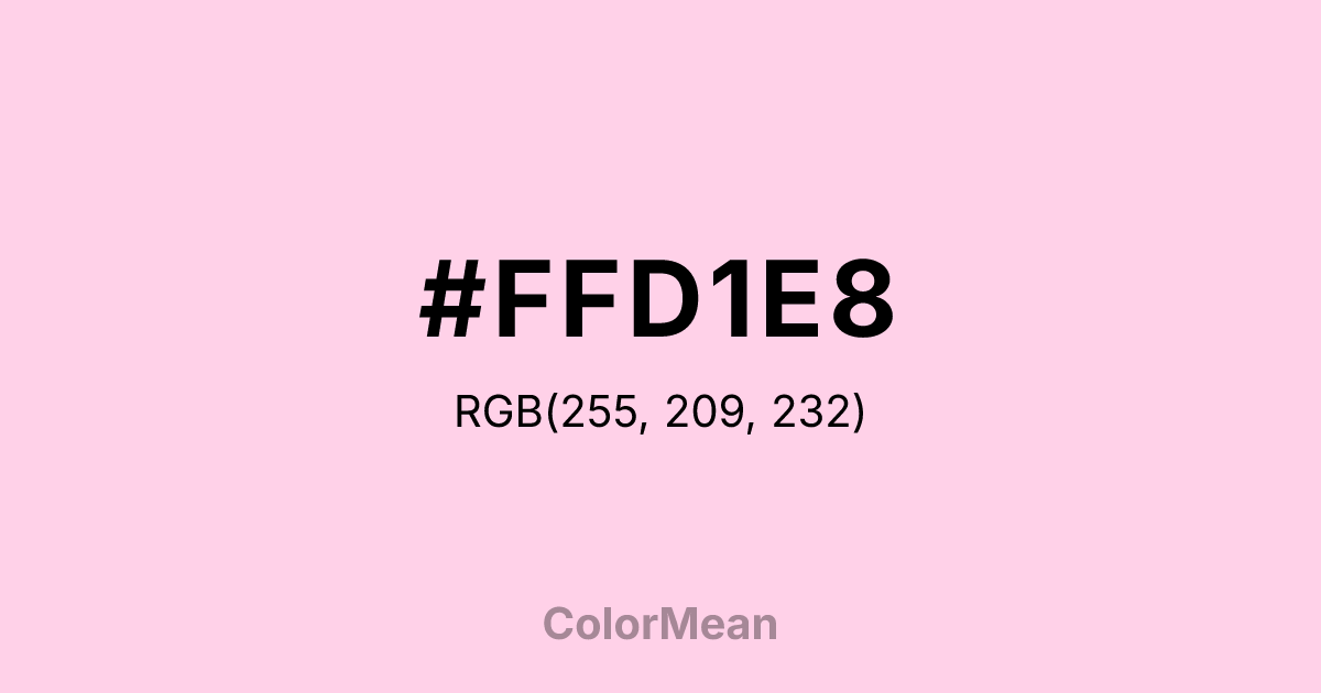#FFD1E8 color swatch