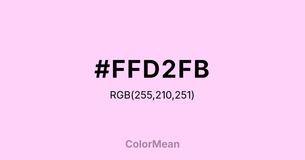 #FFD2FB color swatch