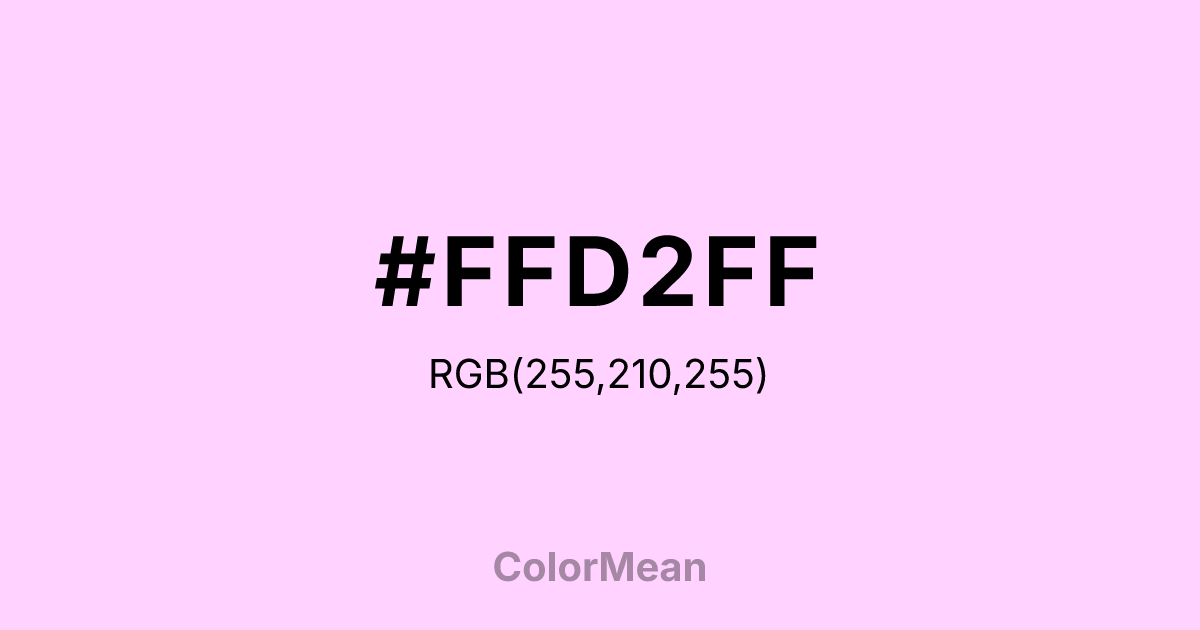 #FFD2FF color swatch