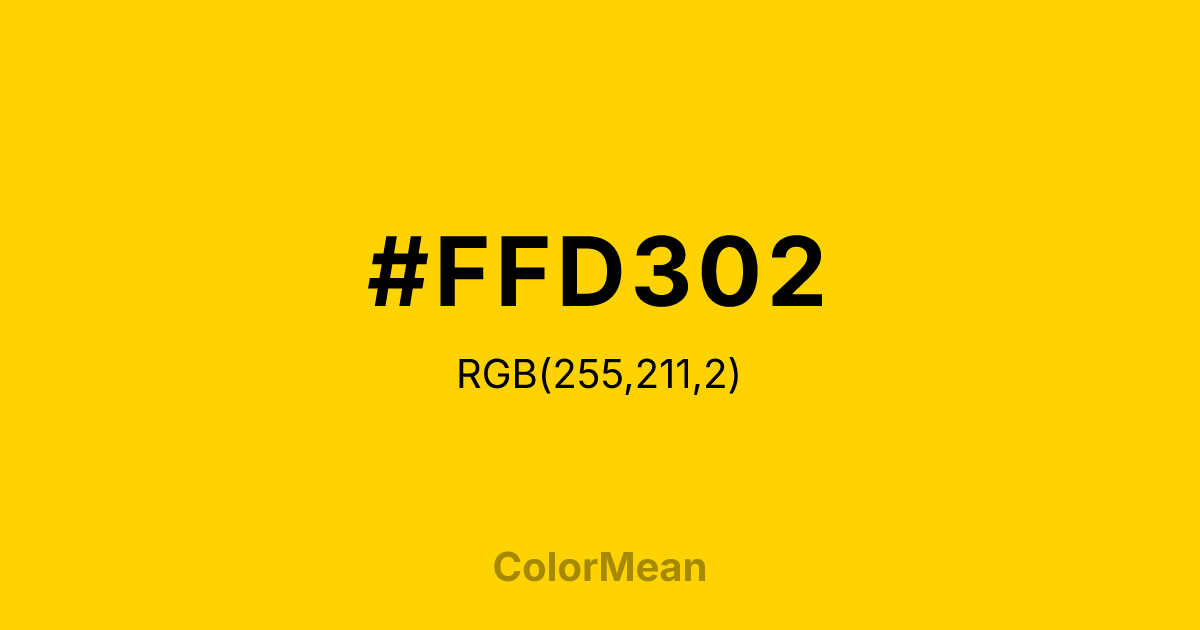 #FFD302 color swatch