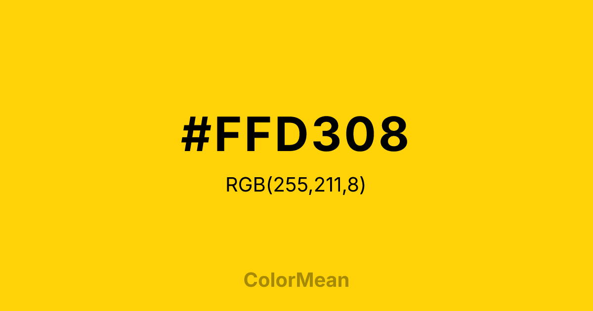 #FFD308 color swatch