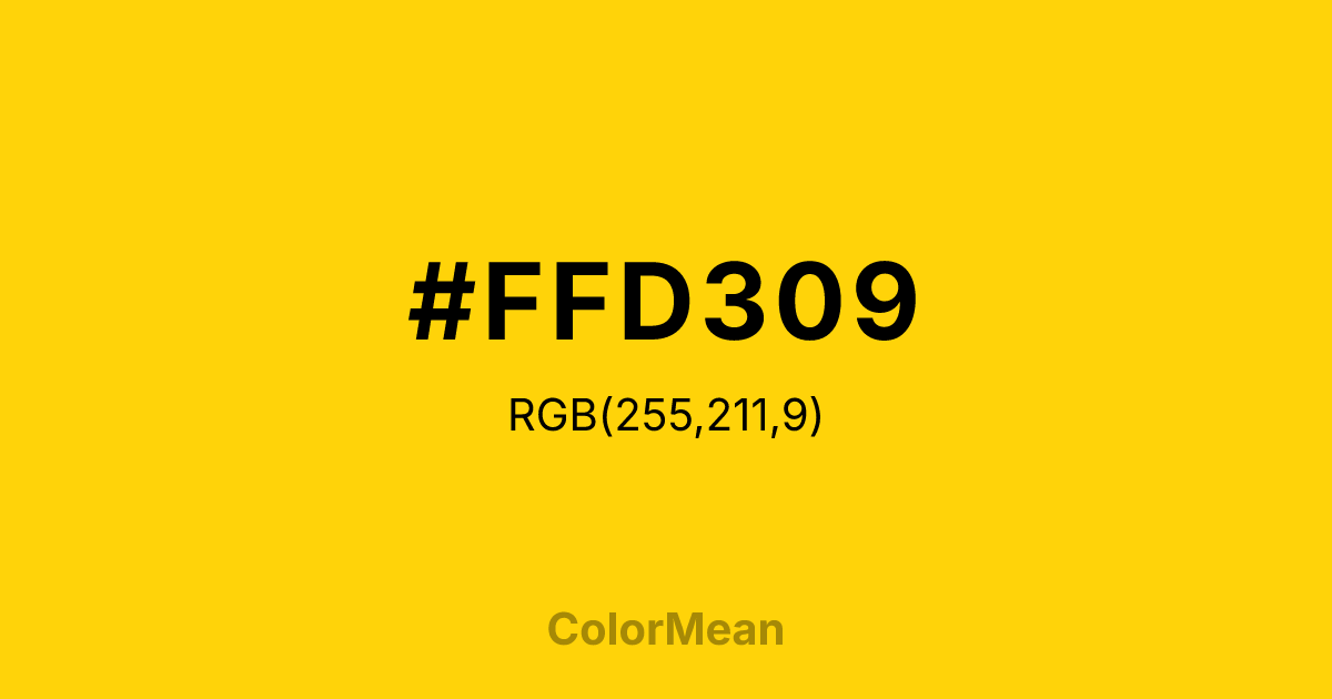 #FFD309 color swatch