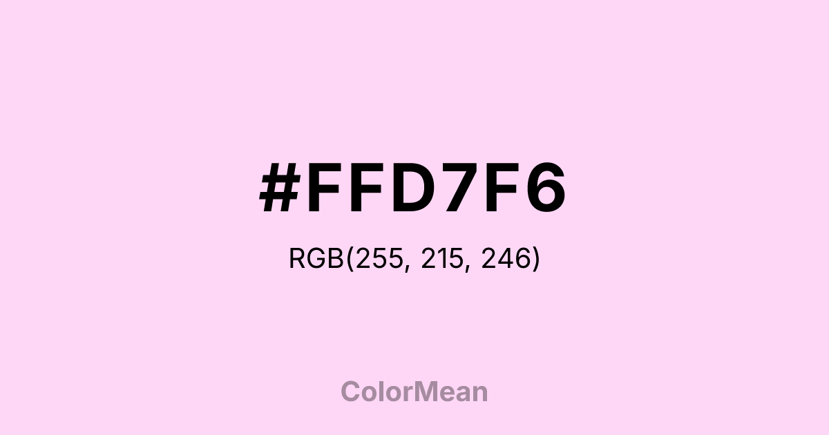 #FFD7F6 color swatch
