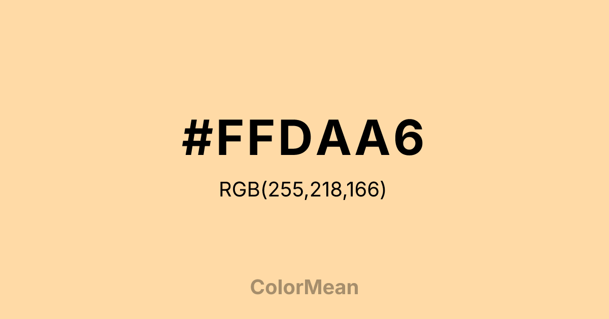 #FFDAA6 color swatch