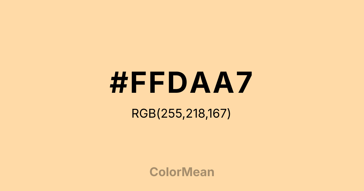 #FFDAA7 color swatch