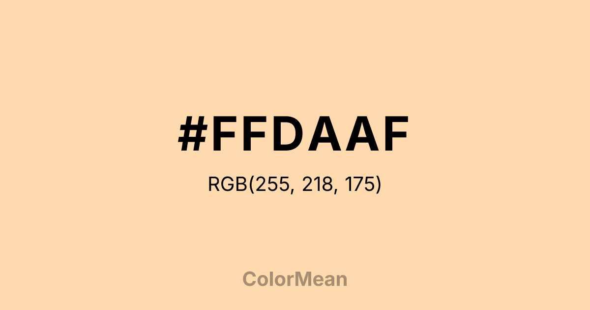 #FFDAAF color swatch
