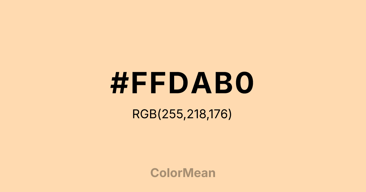 #FFDAB0 color swatch