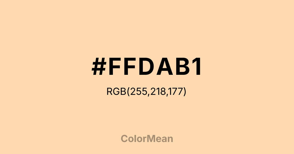 #FFDAB1 color swatch