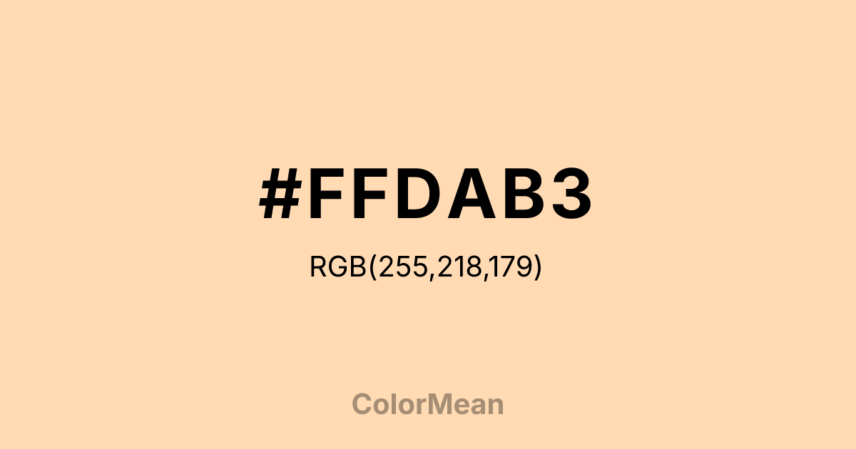 #FFDAB3 color swatch