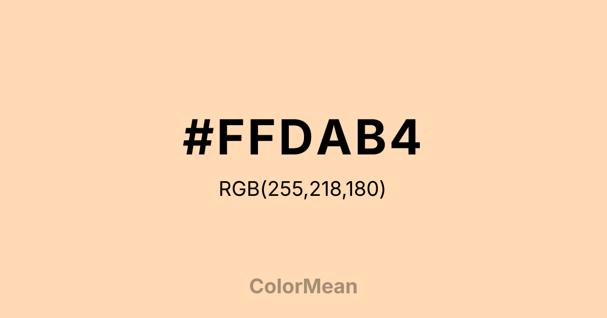 #FFDAB4 color swatch