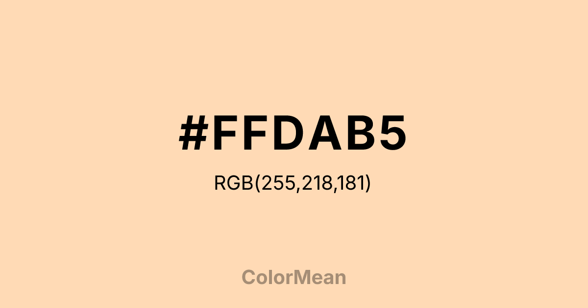 #FFDAB5 color swatch
