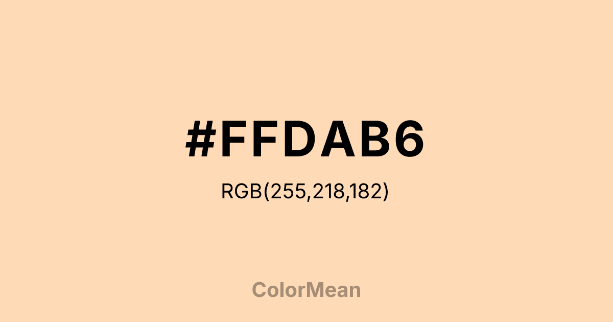 #FFDAB6 color swatch