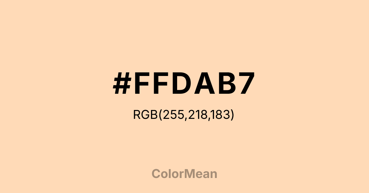 #FFDAB7 color swatch