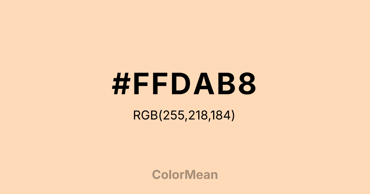 #FFDAB8 color swatch
