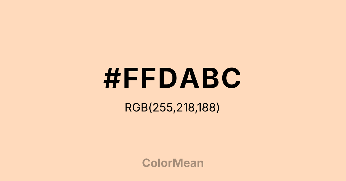 #FFDABC color swatch