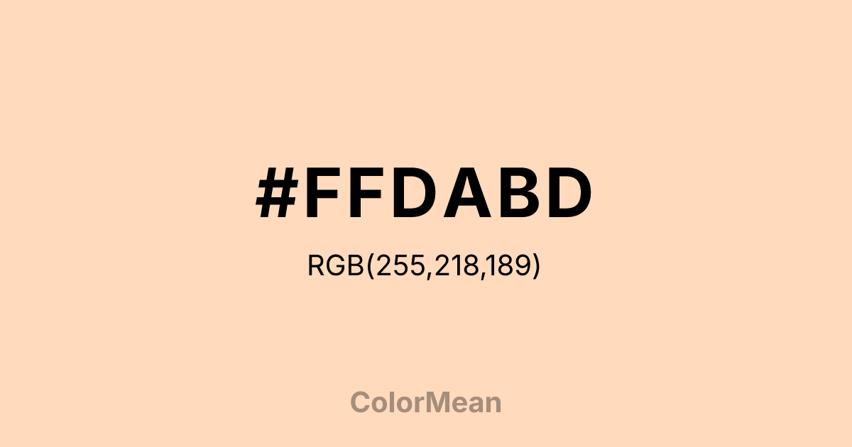 #FFDABD color swatch