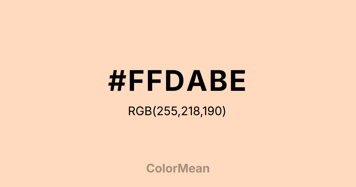 #FFDABE color swatch
