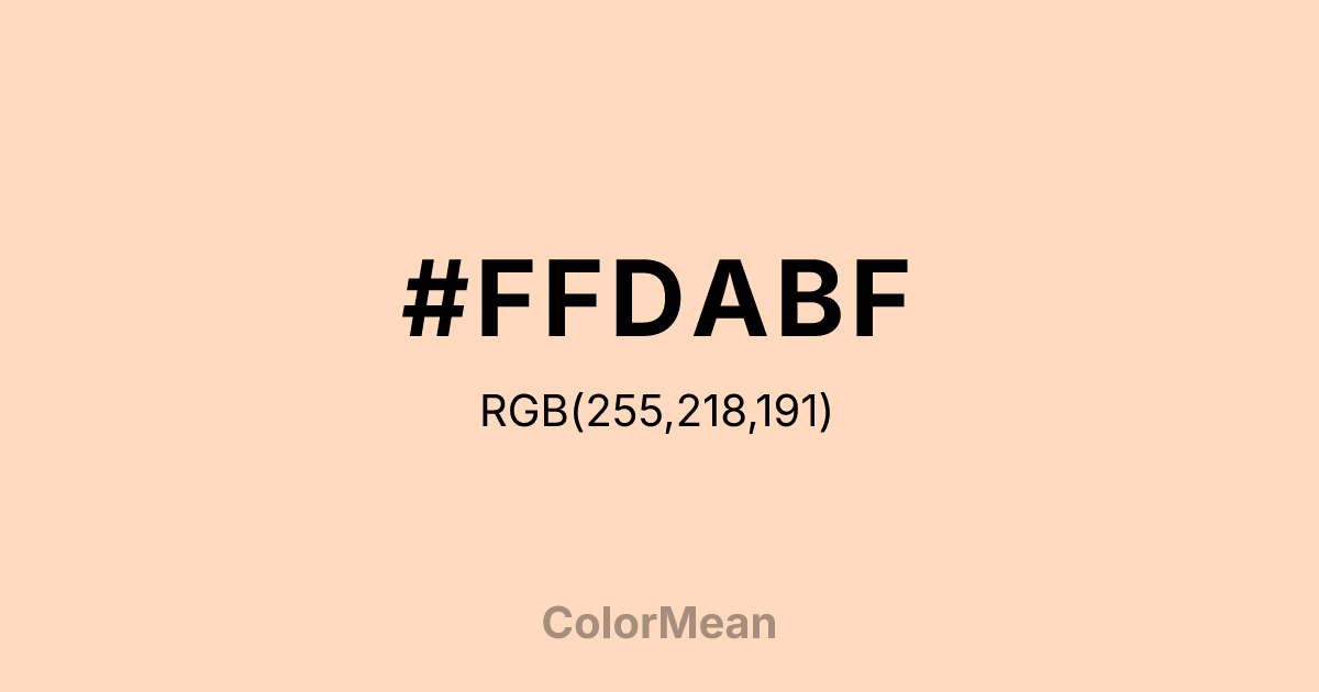 #FFDABF color swatch