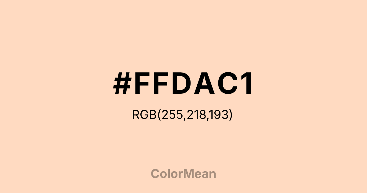 #FFDAC1 color swatch