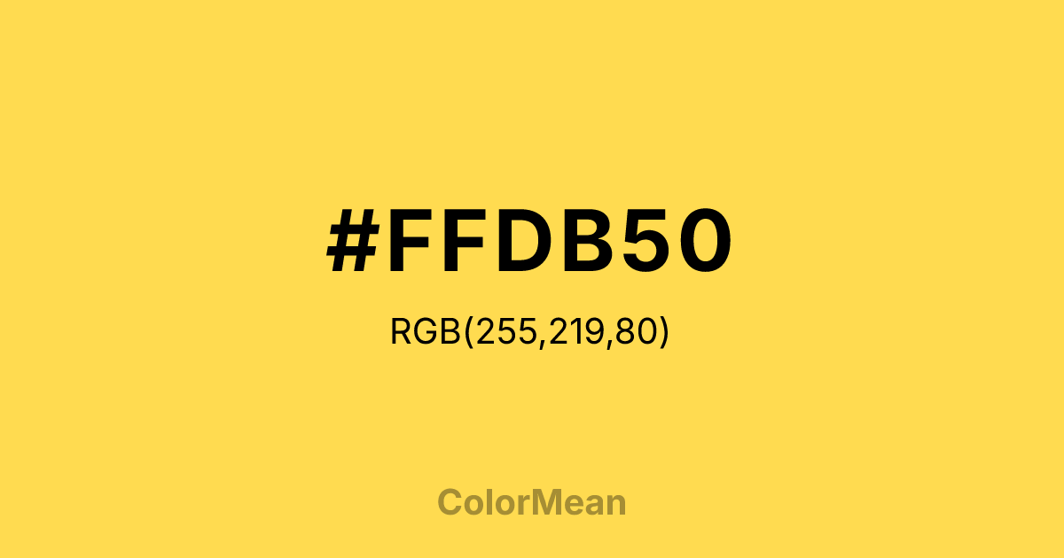 #FFDB50 color swatch