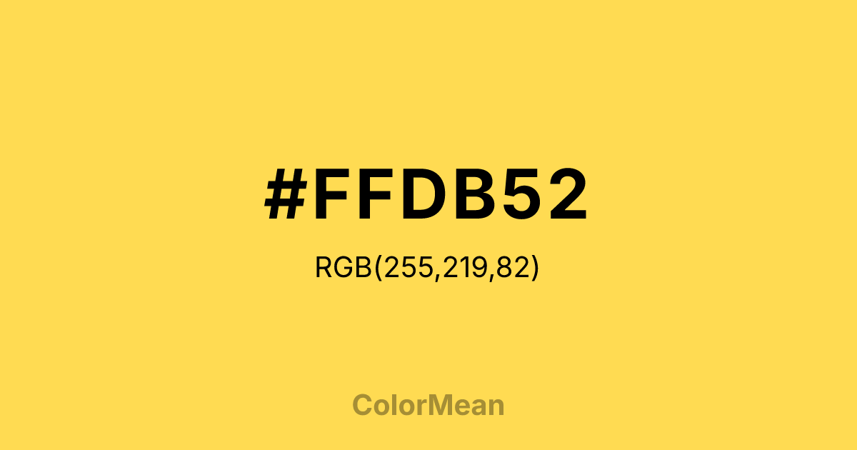 #FFDB52 color swatch