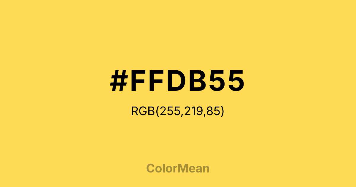 #FFDB55 color swatch