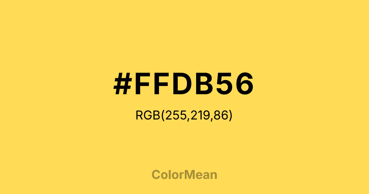 #FFDB56 color swatch