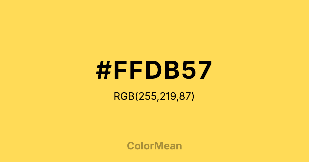 #FFDB57 color swatch