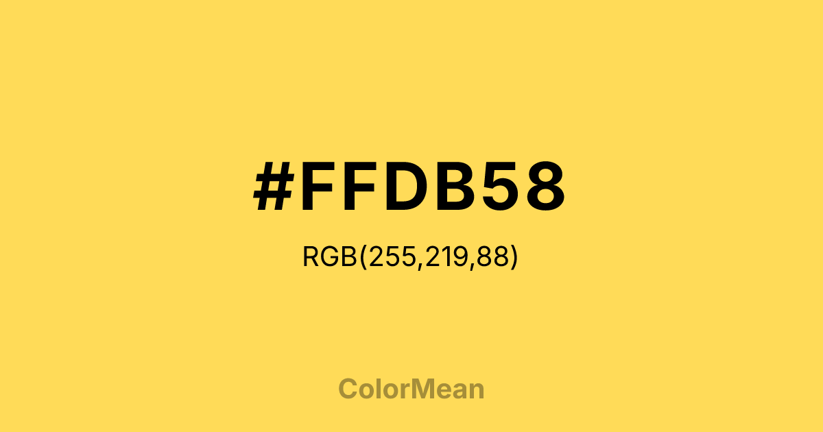 #FFDB58 color swatch