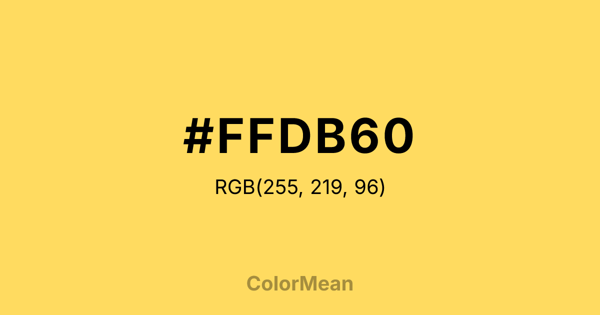 #FFDB60 color swatch