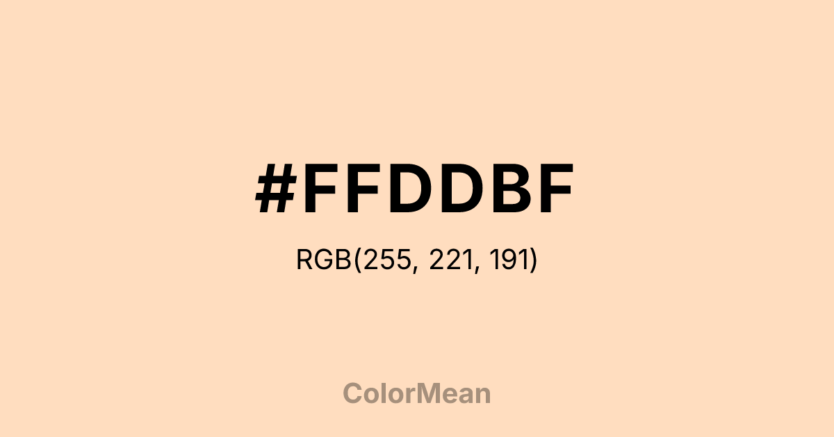 #FFDDBF color swatch