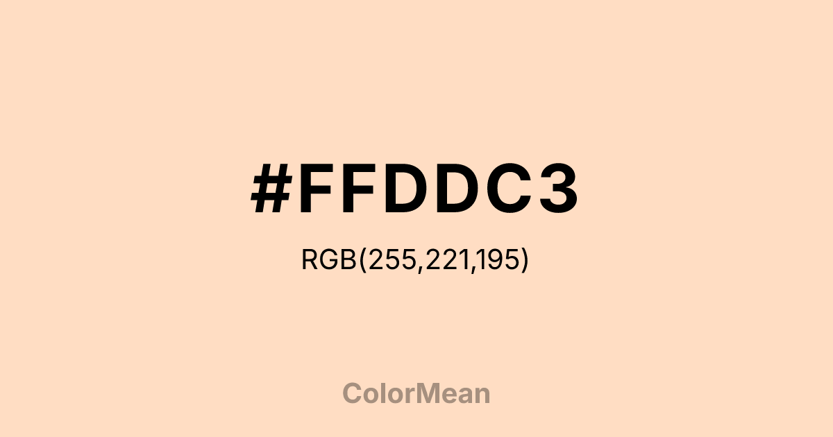 #FFDDC3 color swatch