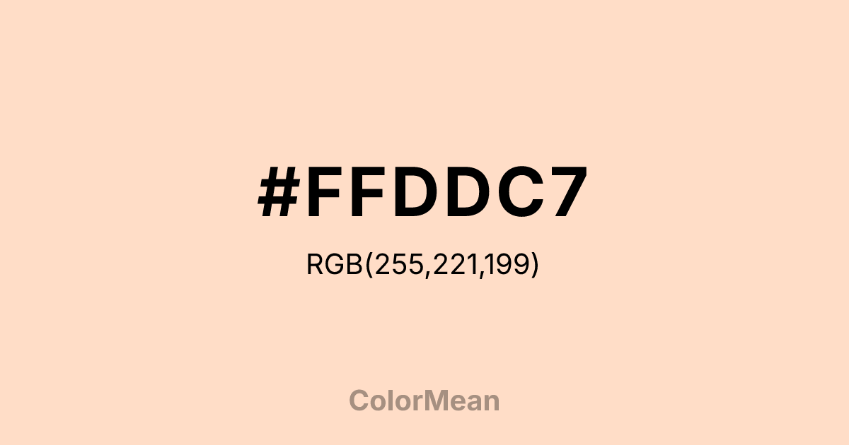 #FFDDC7 color swatch