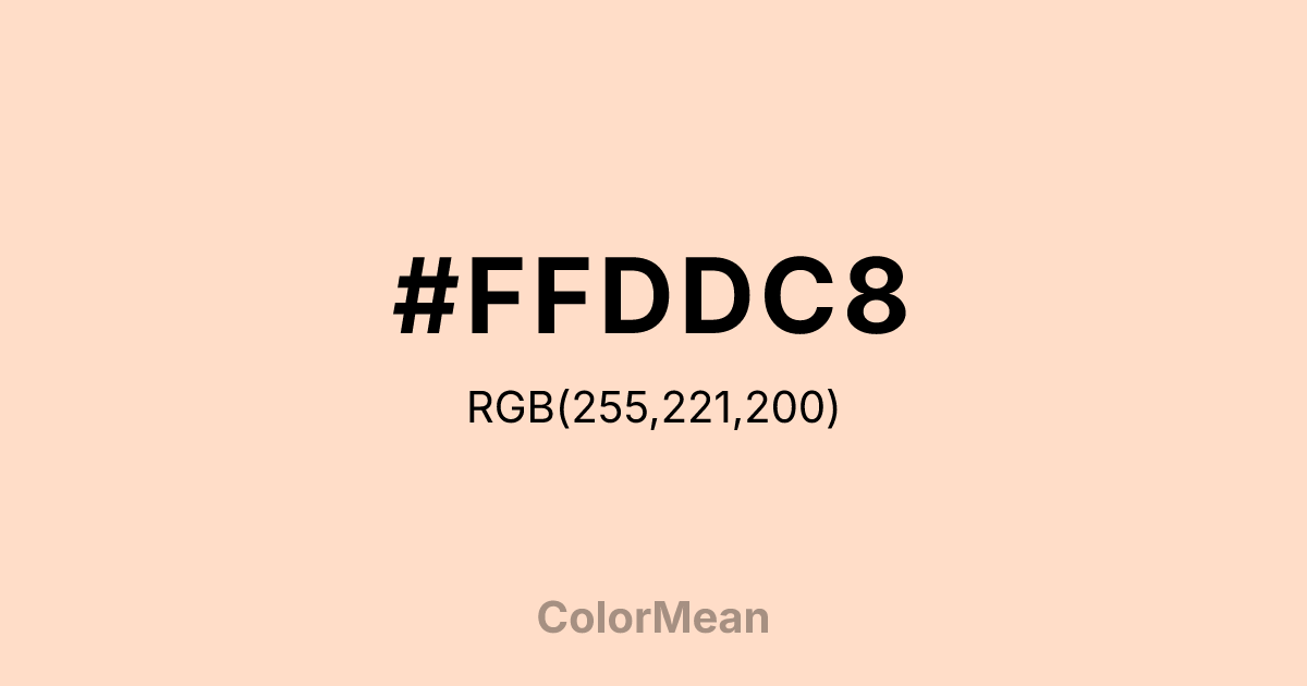 #FFDDC8 color swatch