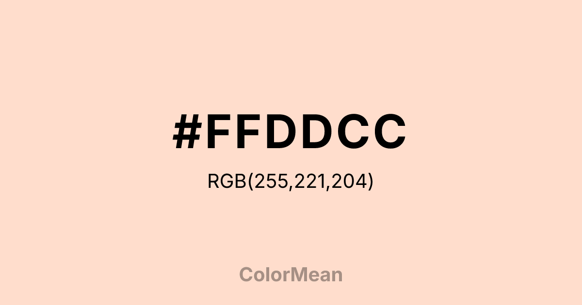 #FFDDCC color swatch