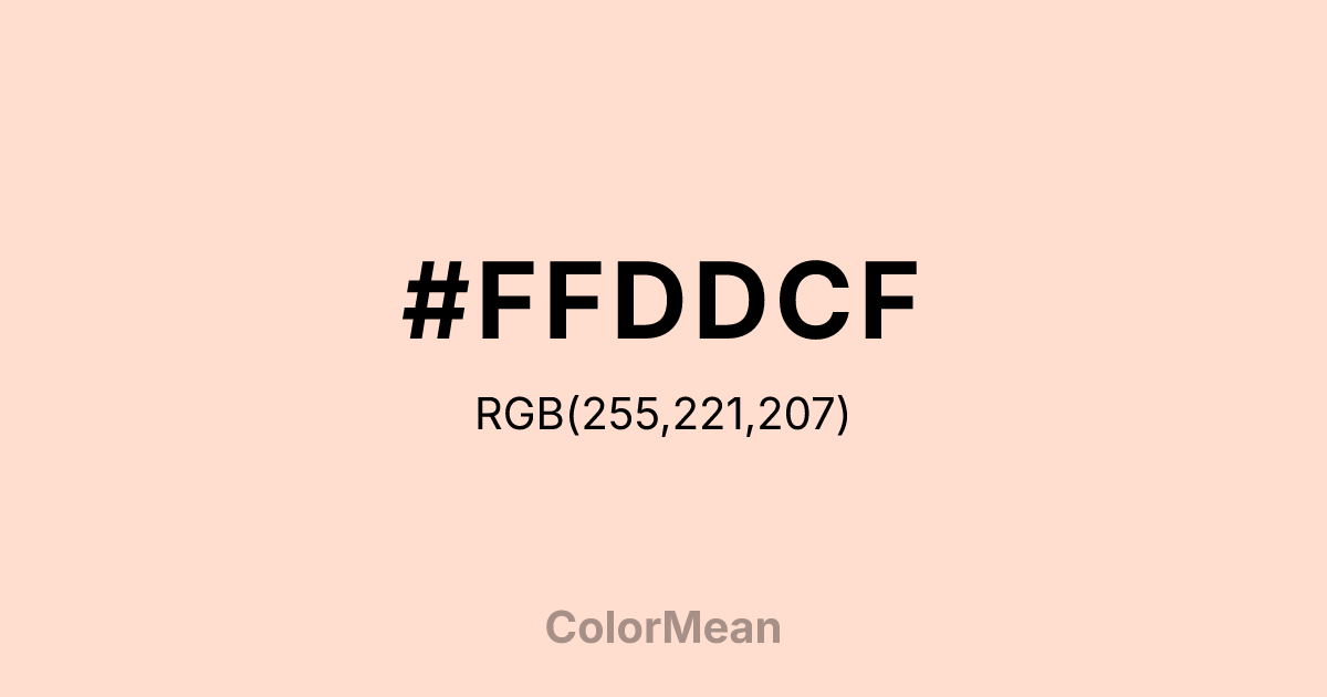 #FFDDCF color swatch