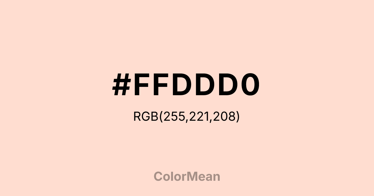 #FFDDD0 color swatch
