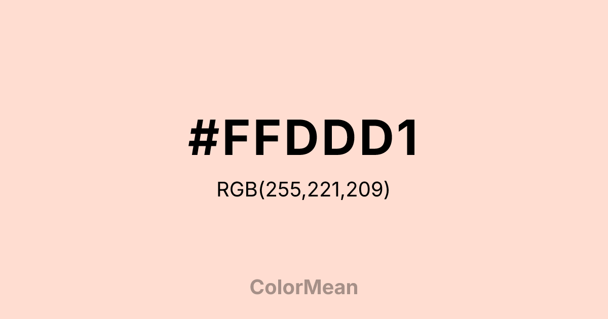#FFDDD1 color swatch