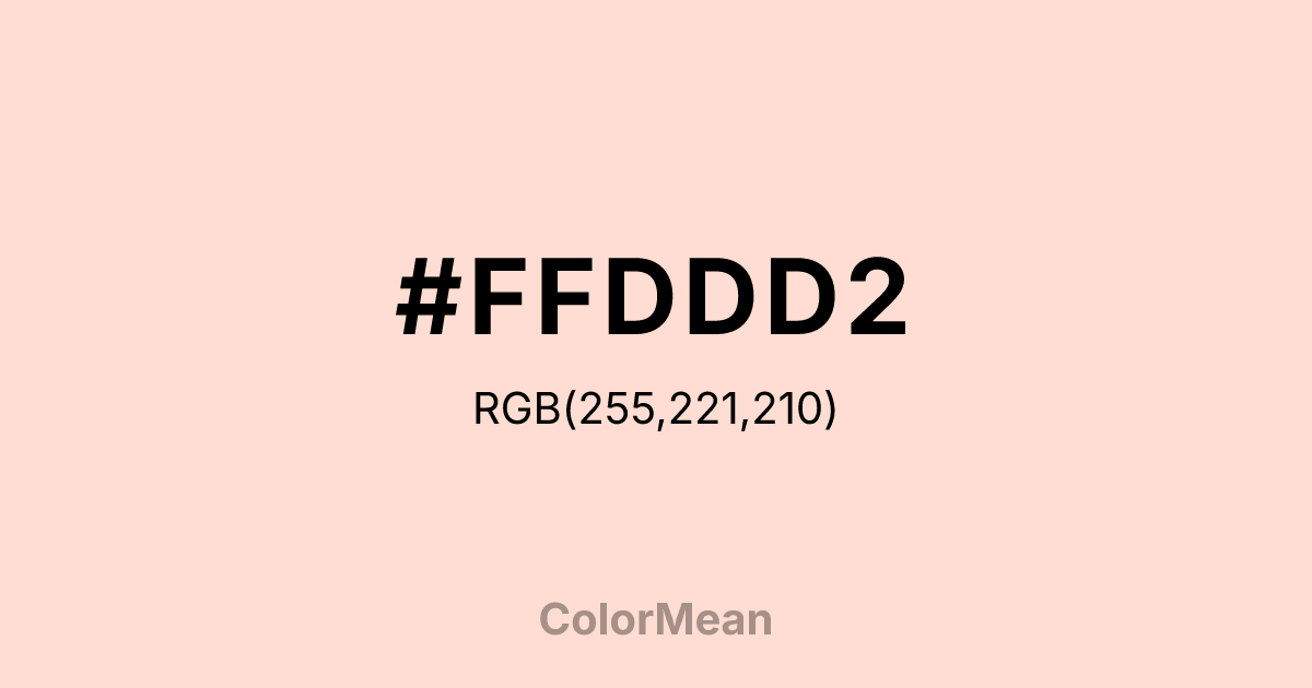 #FFDDD2 color swatch
