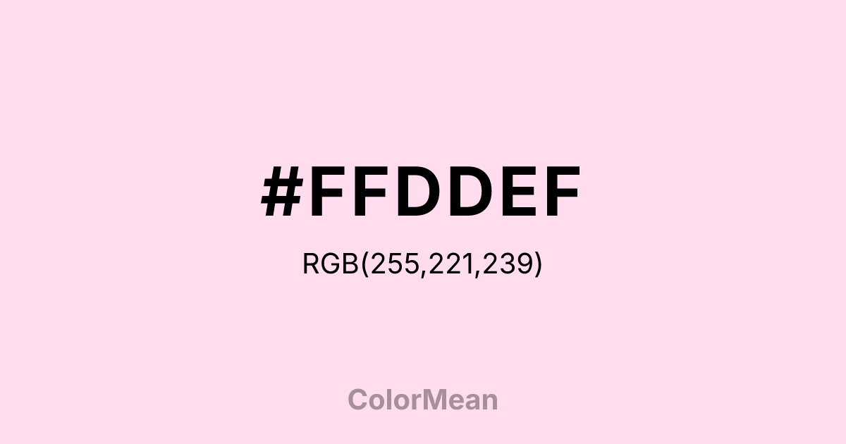 #FFDDEF color swatch