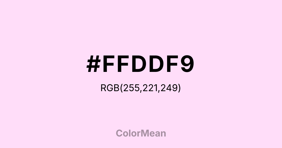 #FFDDF9 color swatch