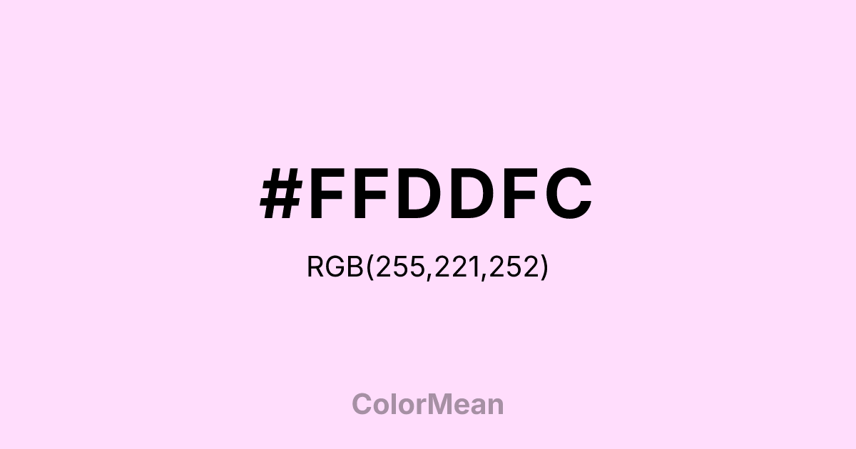#FFDDFC color swatch