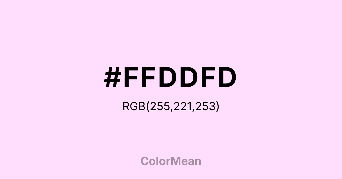#FFDDFD color swatch