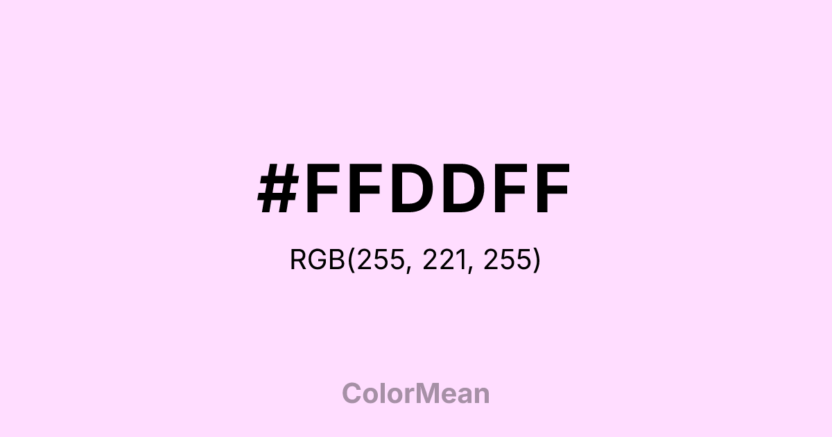 #FFDDFF color swatch