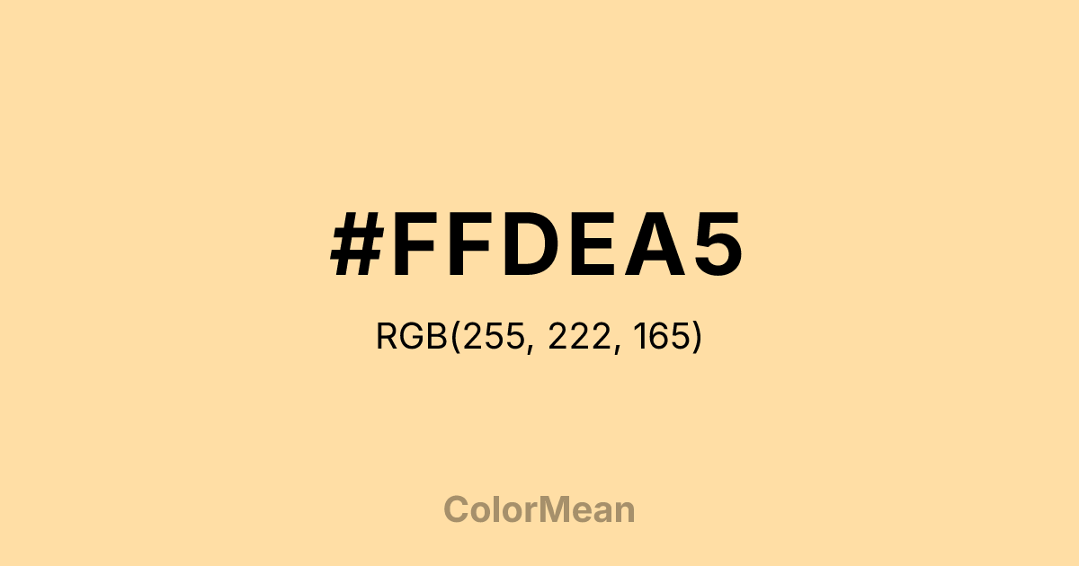 #FFDEA5 color swatch
