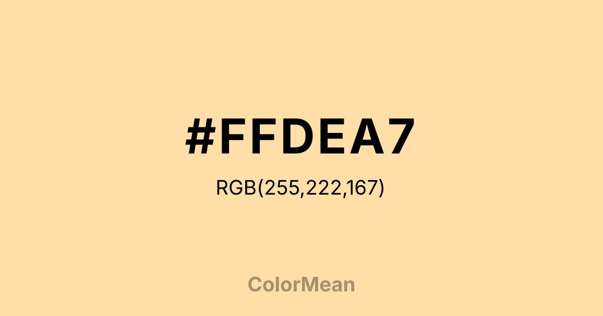 #FFDEA7 color swatch