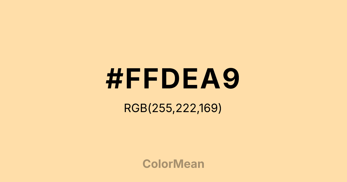 #FFDEA9 color swatch